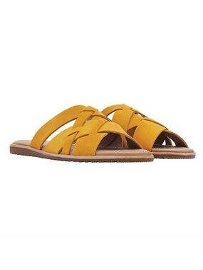 Sorel Ella Slide Sandals In Golden Yellow